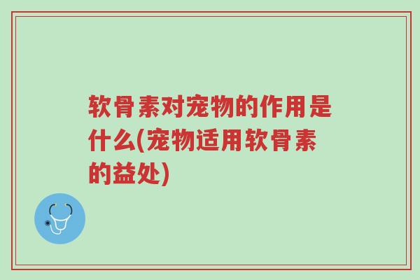 软骨素对宠物的作用是什么(宠物适用软骨素的益处)-第1张图片-超越 软骨素对宠物的作用是什么(宠物适用软骨素的益处)-第1张图片-超越