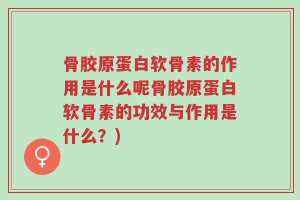 骨胶原蛋白软骨素的作用是什么呢骨胶原蛋白软骨素的功效与作用是什么？)-第1张图片-超越