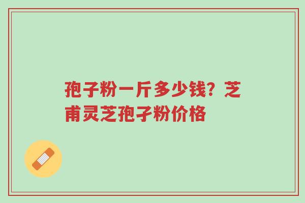 孢子粉一斤多少钱？芝甫灵芝孢孑粉价格-第1张图片-超越