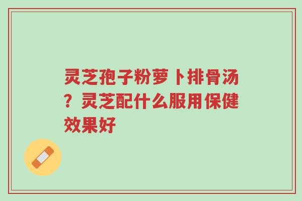 灵芝孢子粉萝卜排骨汤?灵芝配什么服用保健效果好-第1张图片-超越 灵芝孢子粉萝卜排骨汤?灵芝配什么服用保健效果好-第1张图片-超越