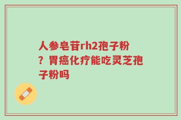 人参皂苷rh2孢子粉?胃癌化疗能吃灵芝孢子粉吗-第1张图片-超越 人参皂苷rh2孢子粉?胃癌化疗能吃灵芝孢子粉吗-第1张图片-超越