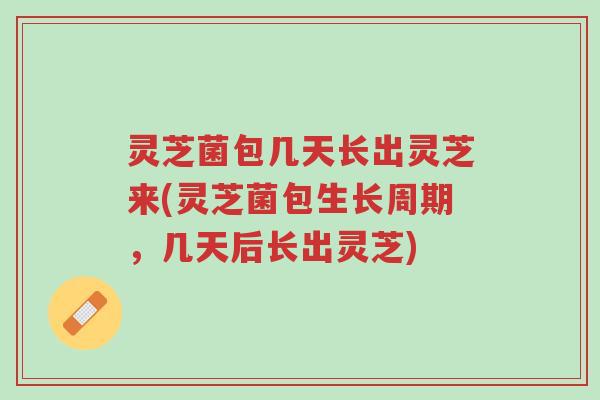 灵芝菌包几天长出灵芝来(灵芝菌包生长周期,几天后长出灵芝)-第1张图片-超越 灵芝菌包几天长出灵芝来(灵芝菌包生长周期,几天后长出灵芝)-第1张图片-超越
