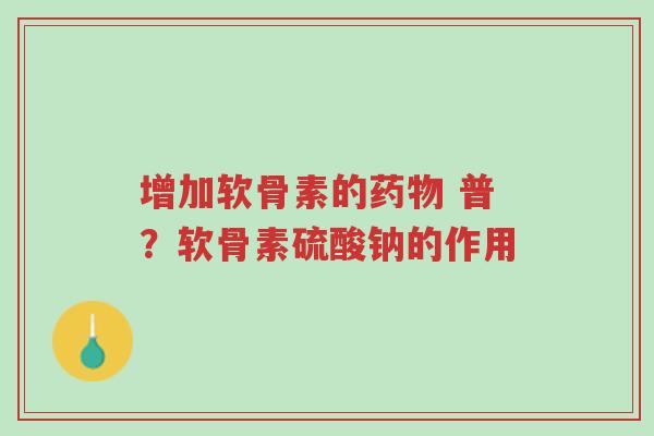 增加软骨素的药物 普?软骨素硫酸钠的作用-第1张图片-超越 增加软骨素的药物 普?软骨素硫酸钠的作用-第1张图片-超越