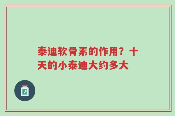 泰迪软骨素的作用?十天的小泰迪大约多大-第1张图片-超越 泰迪软骨素的作用?十天的小泰迪大约多大-第1张图片-超越