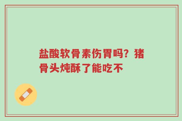 盐酸软骨素伤胃吗?猪骨头炖酥了能吃不-第1张图片-超越 盐酸软骨素伤胃吗?猪骨头炖酥了能吃不-第1张图片-超越