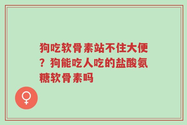 狗吃软骨素站不住大便?狗能吃人吃的盐酸氨糖软骨素吗-第1张图片-超越 狗吃软骨素站不住大便?狗能吃人吃的盐酸氨糖软骨素吗-第1张图片-超越