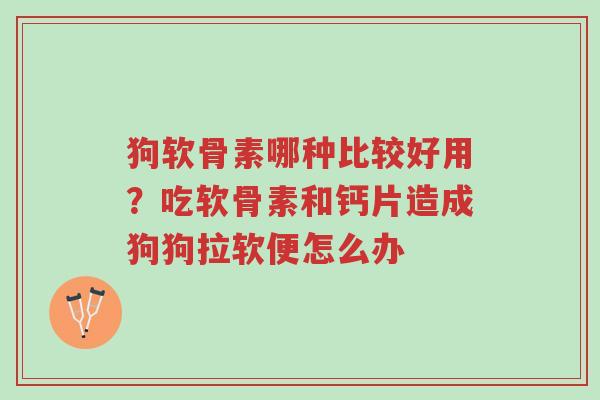 狗软骨素哪种比较好用?吃软骨素和钙片造成狗狗拉软便怎么办-第1张图片-超越 狗软骨素哪种比较好用?吃软骨素和钙片造成狗狗拉软便怎么办-第1张图片-超越