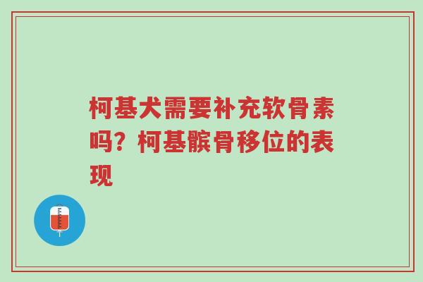 柯基犬需要补充软骨素吗?柯基髌骨移位的表现-第1张图片-超越 柯基犬需要补充软骨素吗?柯基髌骨移位的表现-第1张图片-超越