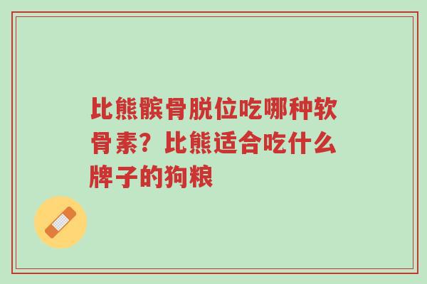 比熊髌骨脱位吃哪种软骨素?比熊适合吃什么牌子的狗粮-第1张图片-超越 比熊髌骨脱位吃哪种软骨素?比熊适合吃什么牌子的狗粮-第1张图片-超越