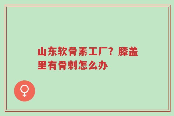 山东软骨素工厂?膝盖里有骨刺怎么办-第1张图片-超越 山东软骨素工厂?膝盖里有骨刺怎么办-第1张图片-超越