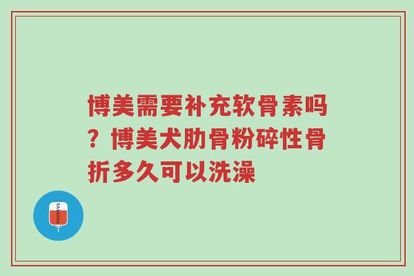 博美需要补充软骨素吗?博美犬肋骨粉碎性骨折多久可以洗澡-第1张图片-超越 博美需要补充软骨素吗?博美犬肋骨粉碎性骨折多久可以洗澡-第1张图片-超越