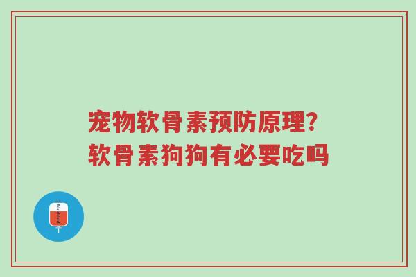 宠物软骨素预防原理？软骨素狗狗有必要吃吗-第1张图片-超越
