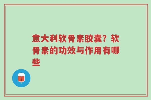 意大利软骨素胶囊?软骨素的功效与作用有哪些-第1张图片-超越 意大利软骨素胶囊?软骨素的功效与作用有哪些-第1张图片-超越