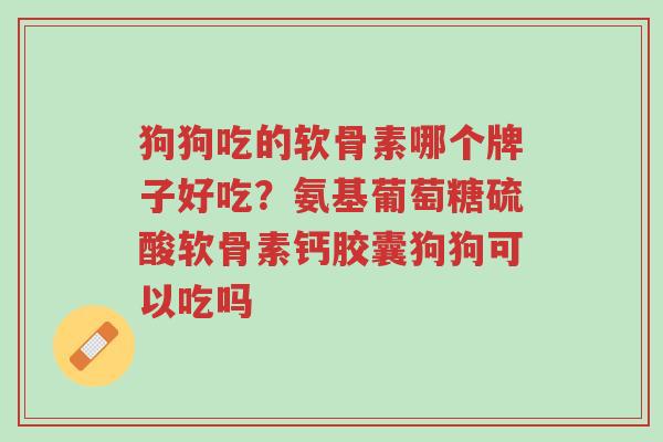 狗狗吃的软骨素哪个牌子好吃?氨基葡萄糖硫酸软骨素钙胶囊狗狗可以吃吗-第1张图片-超越 狗狗吃的软骨素哪个牌子好吃?氨基葡萄糖硫酸软骨素钙胶囊狗狗可以吃吗-第1张图片-超越