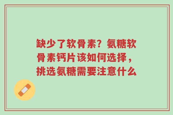 缺少了软骨素?氨糖软骨素钙片该如何选择,挑选氨糖需要注意什么-第1张图片-超越 缺少了软骨素?氨糖软骨素钙片该如何选择,挑选氨糖需要注意什么-第1张图片-超越