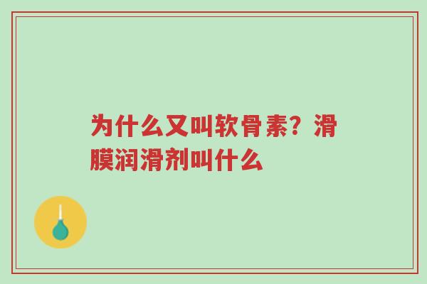 为什么又叫软骨素?滑膜润滑剂叫什么-第1张图片-超越 为什么又叫软骨素?滑膜润滑剂叫什么-第1张图片-超越