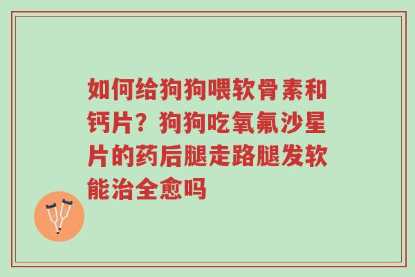如何给狗狗喂软骨素和钙片?狗狗吃氧氟沙星片的药后腿走路腿发软能治全愈吗-第1张图片-超越 如何给狗狗喂软骨素和钙片?狗狗吃氧氟沙星片的药后腿走路腿发软能治全愈吗-第1张图片-超越