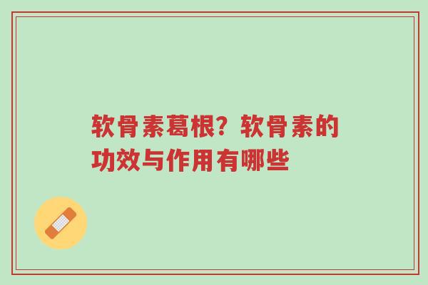 软骨素葛根?软骨素的功效与作用有哪些-第1张图片-超越 软骨素葛根?软骨素的功效与作用有哪些-第1张图片-超越