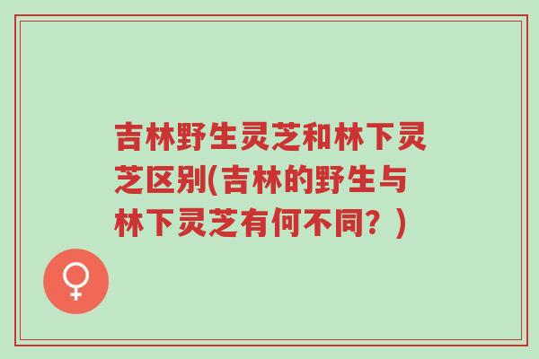 吉林野生灵芝和林下灵芝区别(吉林的野生与林下灵芝有何不同?)-第1张图片-超越 吉林野生灵芝和林下灵芝区别(吉林的野生与林下灵芝有何不同?)-第1张图片-超越