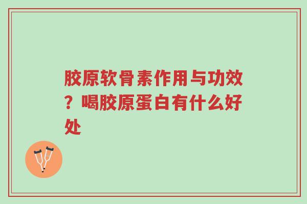 胶原软骨素作用与功效?喝胶原蛋白有什么好处-第1张图片-超越 胶原软骨素作用与功效?喝胶原蛋白有什么好处-第1张图片-超越