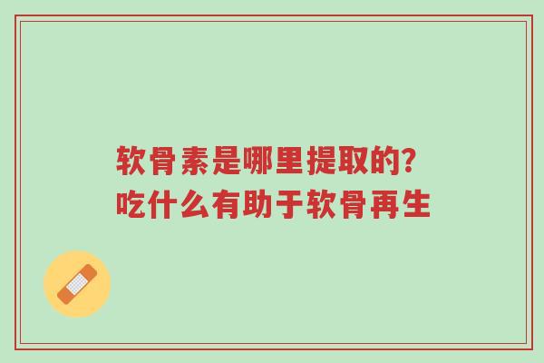 软骨素是哪里提取的?吃什么有助于软骨再生-第1张图片-超越 软骨素是哪里提取的?吃什么有助于软骨再生-第1张图片-超越