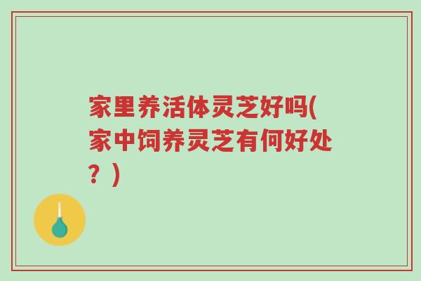 家里养活体灵芝好吗(家中饲养灵芝有何好处?)-第1张图片-超越 家里养活体灵芝好吗(家中饲养灵芝有何好处?)-第1张图片-超越