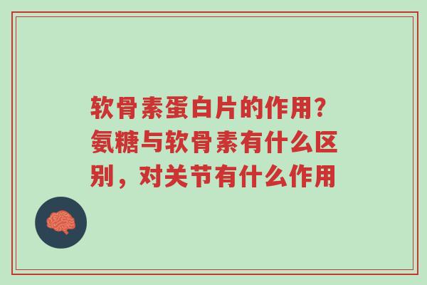 软骨素蛋白片的作用?氨糖与软骨素有什么区别,对关节有什么作用-第1张图片-超越 软骨素蛋白片的作用?氨糖与软骨素有什么区别,对关节有什么作用-第1张图片-超越