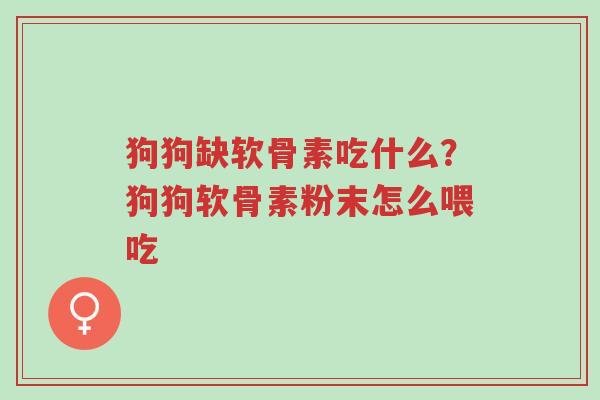 狗狗缺软骨素吃什么?狗狗软骨素粉末怎么喂吃-第1张图片-超越 狗狗缺软骨素吃什么?狗狗软骨素粉末怎么喂吃-第1张图片-超越