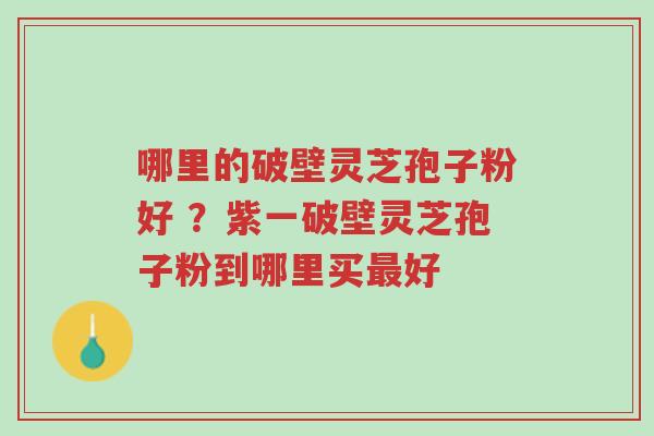 哪里的破壁灵芝孢子粉好 ?紫一破壁灵芝孢子粉到哪里买最好-第1张图片-超越 哪里的破壁灵芝孢子粉好 ?紫一破壁灵芝孢子粉到哪里买最好-第1张图片-超越