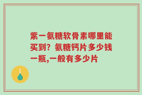 紫一氨糖软骨素哪里能买到?氨糖钙片多少钱一瓶,一般有多少片-第1张图片-超越 紫一氨糖软骨素哪里能买到?氨糖钙片多少钱一瓶,一般有多少片-第1张图片-超越
