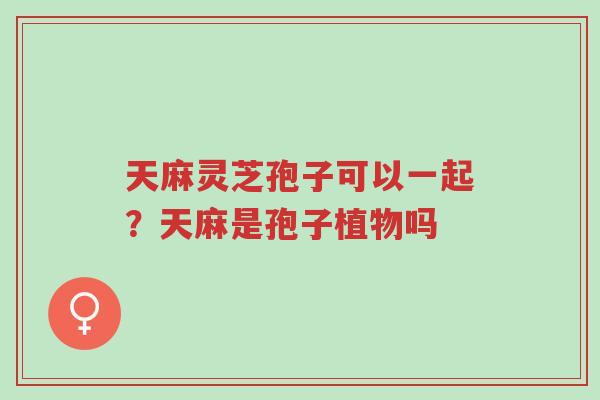 天麻灵芝孢子可以一起？天麻是孢子植物吗-第1张图片-超越