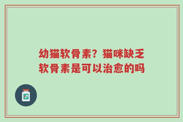 幼猫软骨素?猫咪缺乏软骨素是可以治愈的吗-第1张图片-超越 幼猫软骨素?猫咪缺乏软骨素是可以治愈的吗-第1张图片-超越