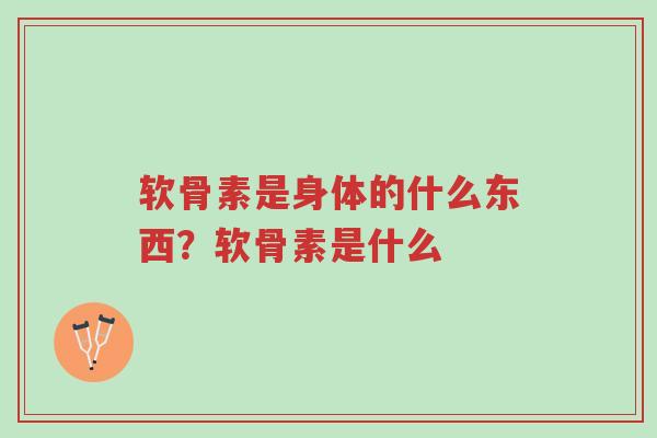 软骨素是身体的什么东西?软骨素是什么-第1张图片-超越 软骨素是身体的什么东西?软骨素是什么-第1张图片-超越
