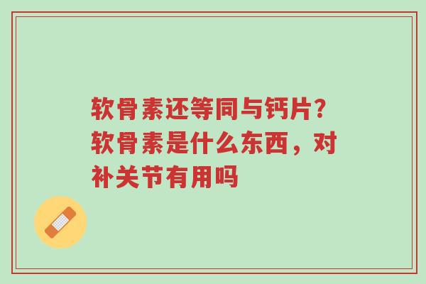 软骨素还等同与钙片?软骨素是什么东西,对补关节有用吗-第1张图片-超越 软骨素还等同与钙片?软骨素是什么东西,对补关节有用吗-第1张图片-超越