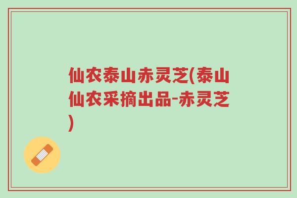 仙农泰山赤灵芝(泰山仙农采摘出品-赤灵芝)-第1张图片-超越