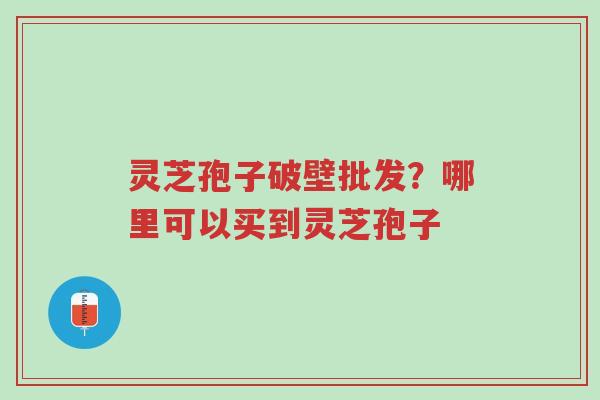 灵芝孢子破壁批发？哪里可以买到灵芝孢子-第1张图片-超越