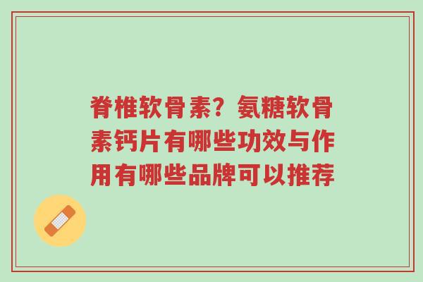 脊椎软骨素?氨糖软骨素钙片有哪些功效与作用有哪些品牌可以推荐-第1张图片-超越 脊椎软骨素?氨糖软骨素钙片有哪些功效与作用有哪些品牌可以推荐-第1张图片-超越