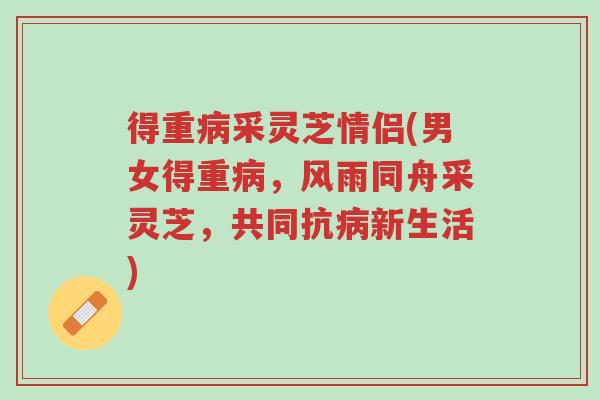 得重病采灵芝情侣(男女得重病,风雨同舟采灵芝,共同抗病新生活)-第1张图片-超越 得重病采灵芝情侣(男女得重病,风雨同舟采灵芝,共同抗病新生活)-第1张图片-超越