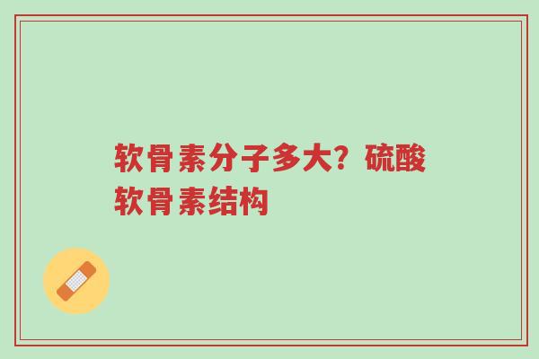软骨素分子多大?硫酸软骨素结构-第1张图片-超越 软骨素分子多大?硫酸软骨素结构-第1张图片-超越