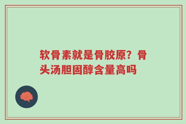 软骨素就是骨胶原?骨头汤胆固醇含量高吗-第1张图片-超越 软骨素就是骨胶原?骨头汤胆固醇含量高吗-第1张图片-超越