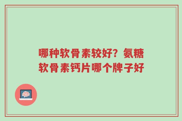 哪种软骨素较好?氨糖软骨素钙片哪个牌子好-第1张图片-超越 哪种软骨素较好?氨糖软骨素钙片哪个牌子好-第1张图片-超越