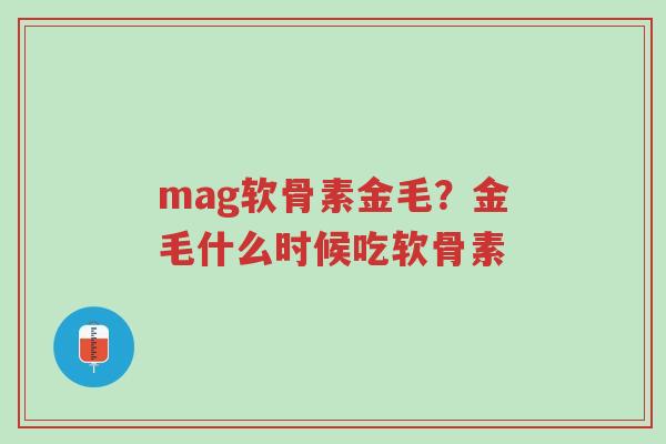 mag软骨素金毛?金毛什么时候吃软骨素-第1张图片-超越 mag软骨素金毛?金毛什么时候吃软骨素-第1张图片-超越