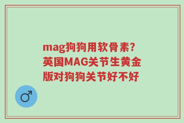 mag狗狗用软骨素?英国MAG关节生黄金版对狗狗关节好不好-第1张图片-超越 mag狗狗用软骨素?英国MAG关节生黄金版对狗狗关节好不好-第1张图片-超越
