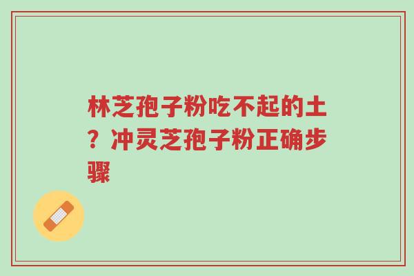 林芝孢子粉吃不起的土?冲灵芝孢子粉正确步骤-第1张图片-超越 林芝孢子粉吃不起的土?冲灵芝孢子粉正确步骤-第1张图片-超越
