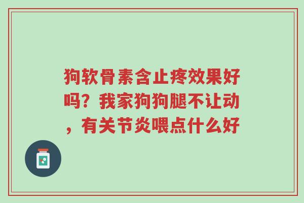 狗软骨素含止疼效果好吗?我家狗狗腿不让动,有关节炎喂点什么好-第1张图片-超越 狗软骨素含止疼效果好吗?我家狗狗腿不让动,有关节炎喂点什么好-第1张图片-超越