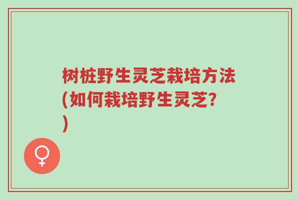 树桩野生灵芝栽培方法(如何栽培野生灵芝?)-第1张图片-超越 树桩野生灵芝栽培方法(如何栽培野生灵芝?)-第1张图片-超越