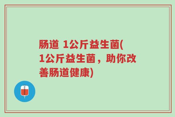 肠道 1公斤益生菌(1公斤益生菌,助你改善肠道健康)-第1张图片-超越 肠道 1公斤益生菌(1公斤益生菌,助你改善肠道健康)-第1张图片-超越