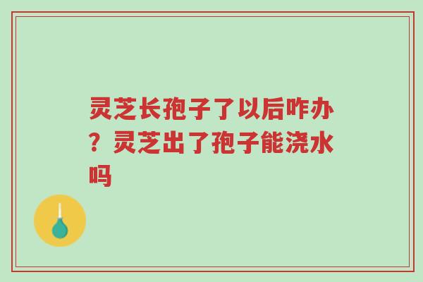 灵芝长孢子了以后咋办?灵芝出了孢子能浇水吗-第1张图片-超越 灵芝长孢子了以后咋办?灵芝出了孢子能浇水吗-第1张图片-超越