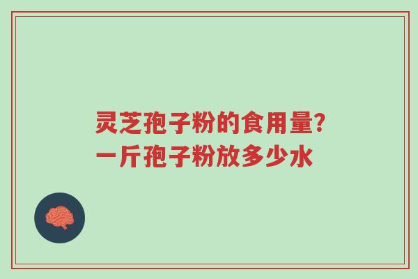 灵芝孢子粉的食用量?一斤孢子粉放多少水-第1张图片-超越 灵芝孢子粉的食用量?一斤孢子粉放多少水-第1张图片-超越