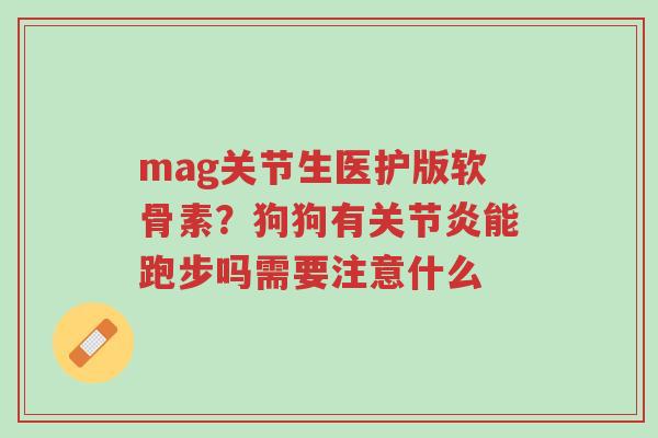 mag关节生医护版软骨素?狗狗有关节炎能跑步吗需要注意什么-第1张图片-超越 mag关节生医护版软骨素?狗狗有关节炎能跑步吗需要注意什么-第1张图片-超越